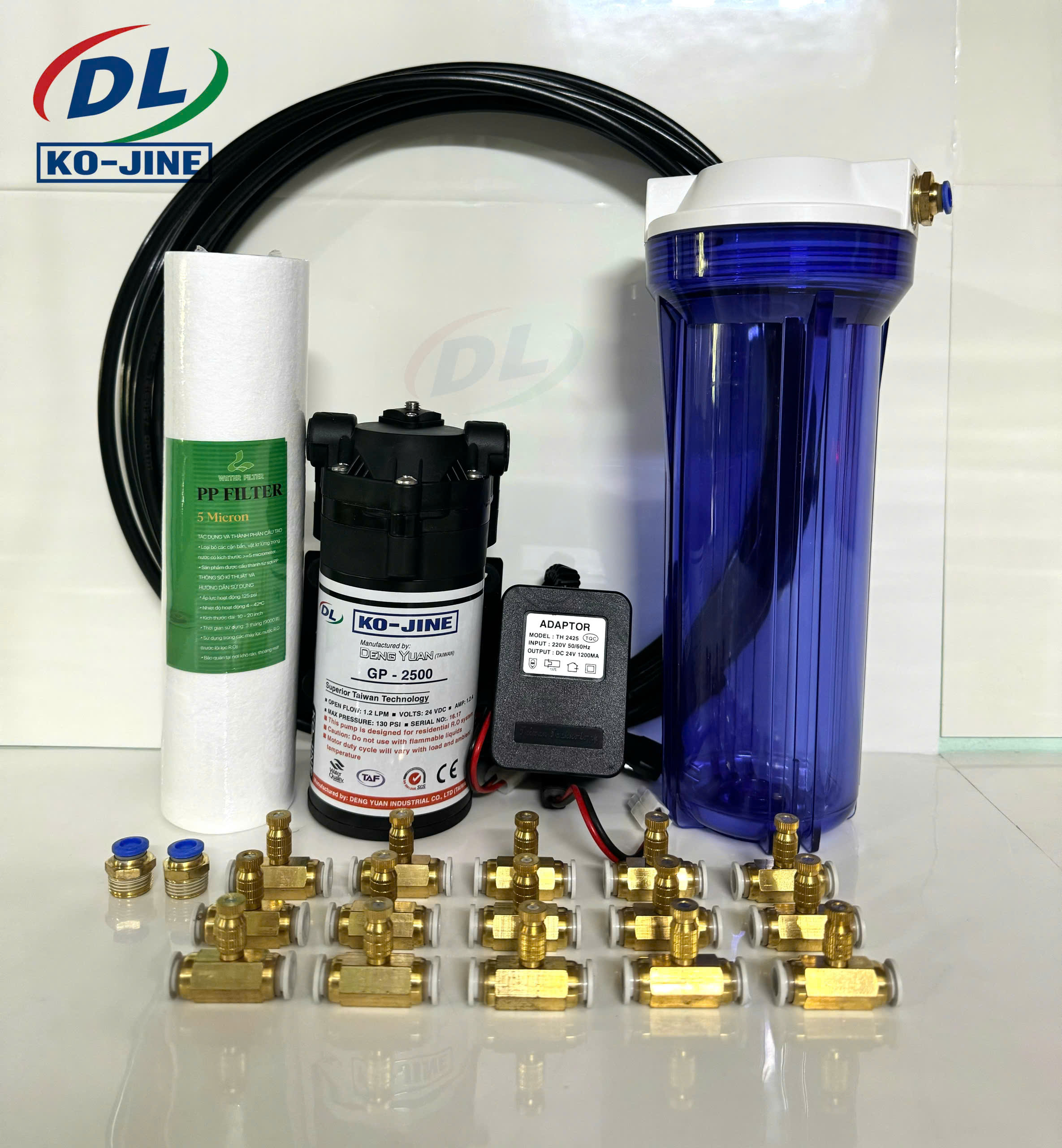 Trọn Bộ máy phun sương Rời 15 đầu phun